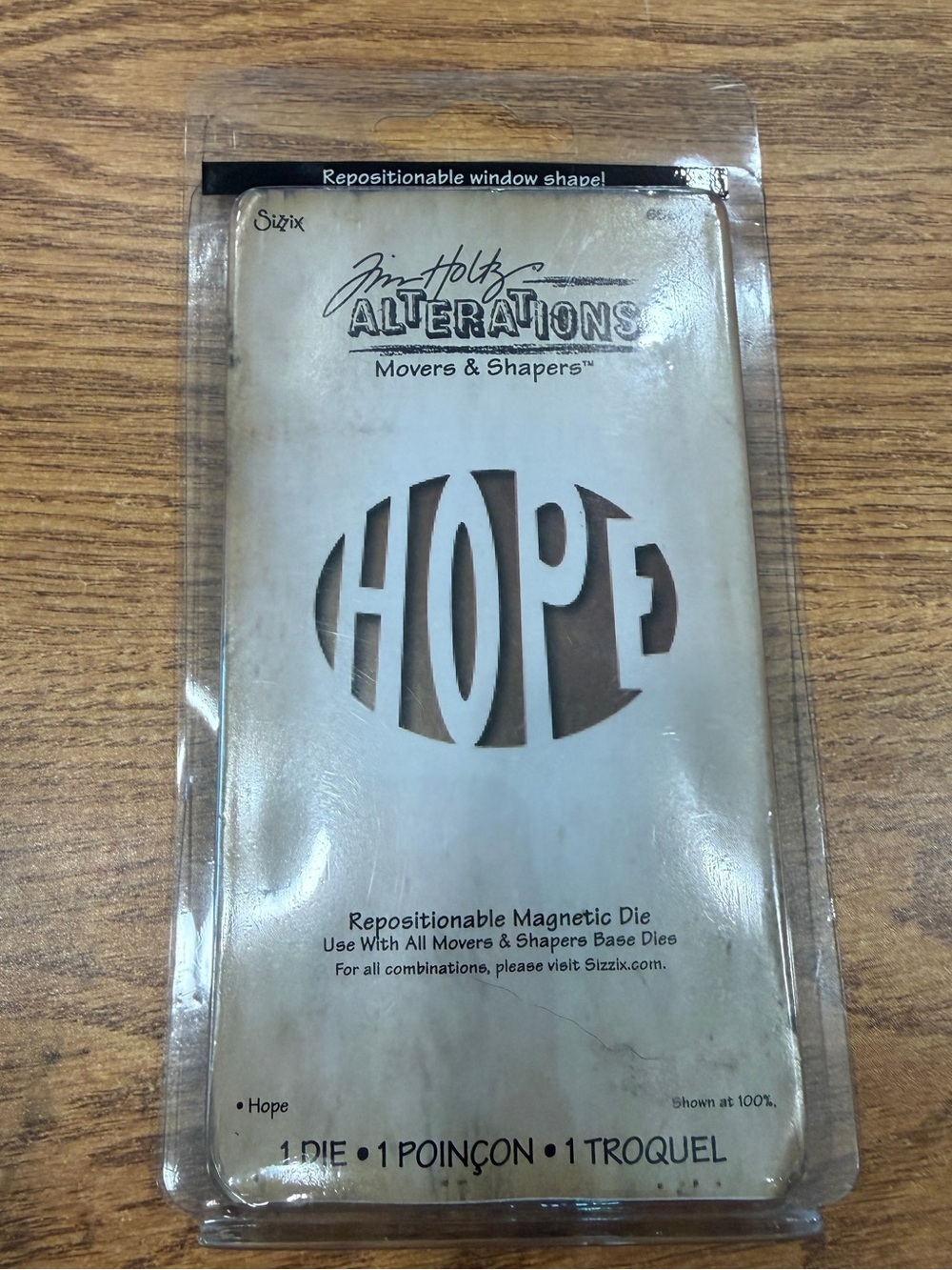 “Hope” Tim Holtz Alterations Movers & Shapers Repositionable Magnetic Die